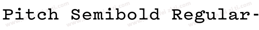 Pitch Semibold Regular字体转换